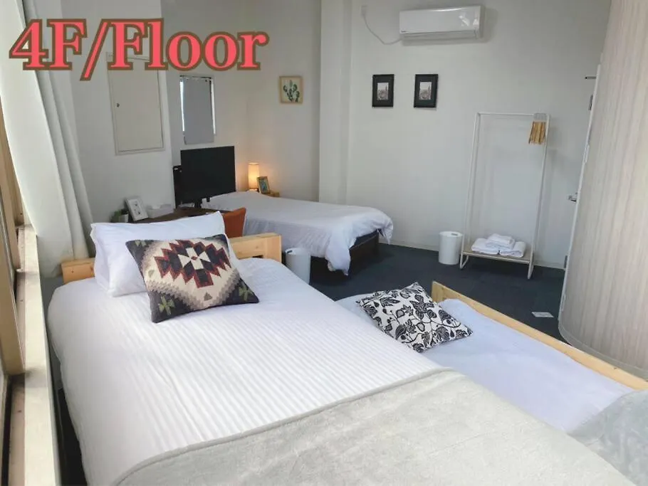 Apartment New! Near Kishisato St- 1 Building Rent -3 Rooms 8 People Osaka Japan